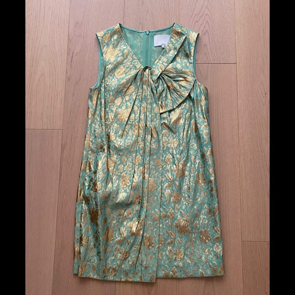 3.1 Philip Lim Greengold Twisted Brocade Dress